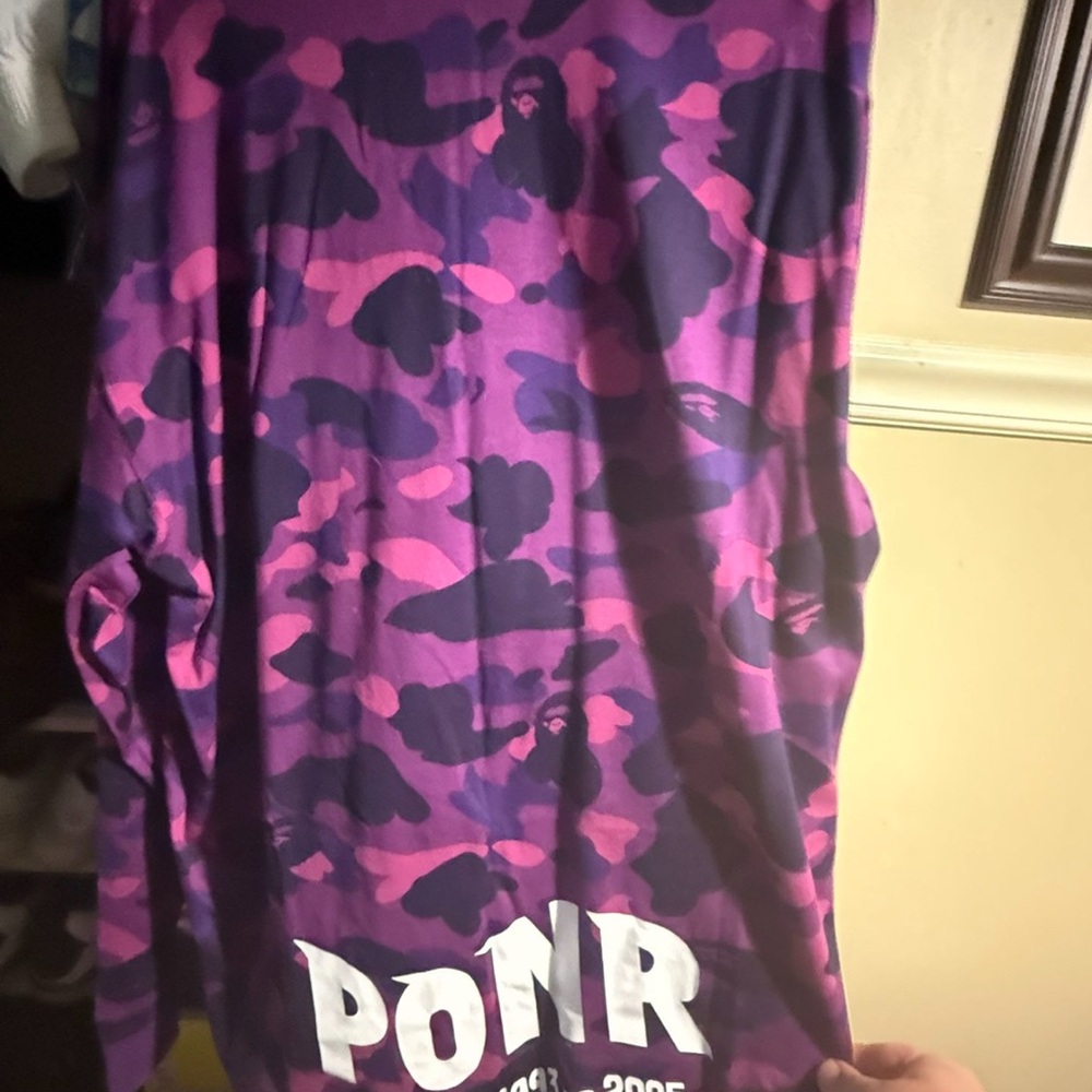 Bape Purple Long Sleeve Tee - Picture 2 of 4